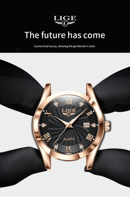 Quartz watch showcasing calendar feature