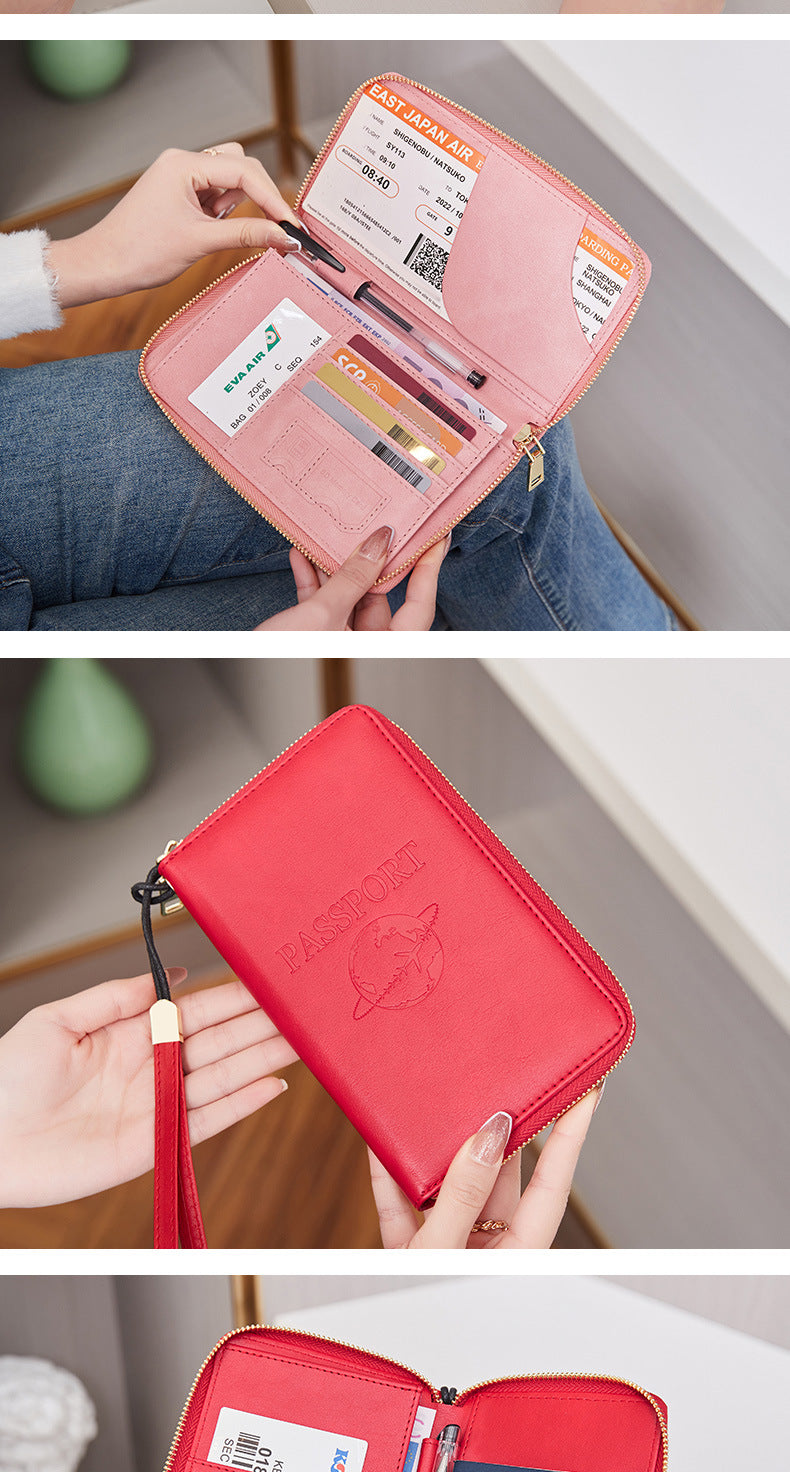 RFID passport holder pink