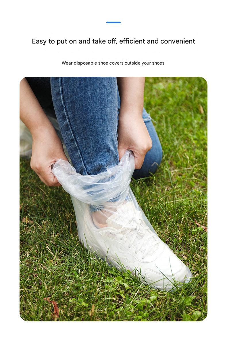 Clear disposable shoe cover packaging