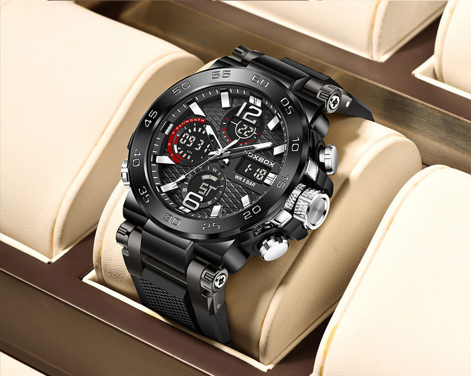 FOXBOX dual display dating sports watch