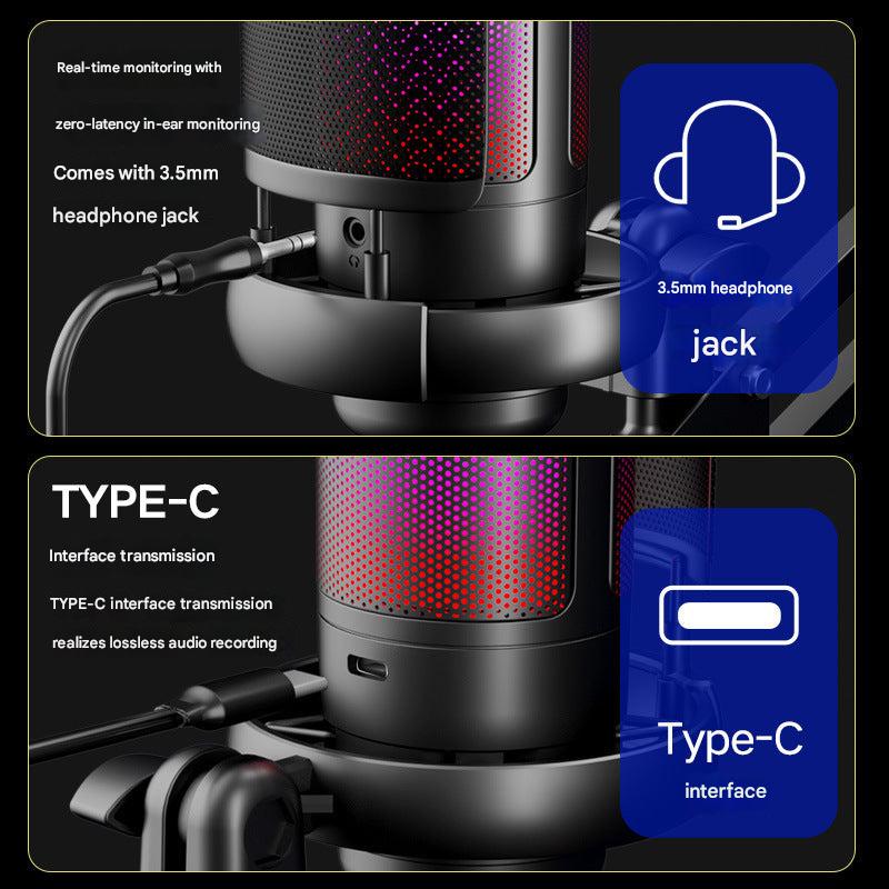 Multiple angle view of condenser microphone
