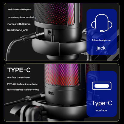 Multiple angle view of condenser microphone