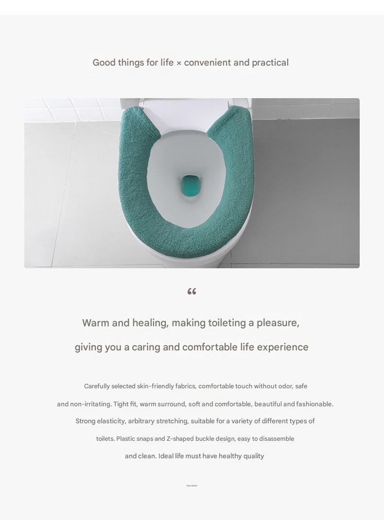Extra thick toilet seat cover in deep gray