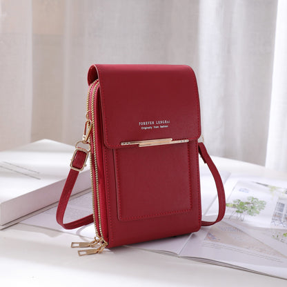 Brown multifunctional shoulder bag for women