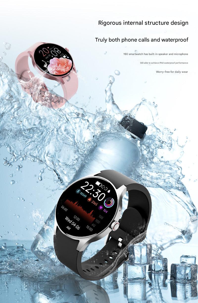 User wearing fitness watch during workout