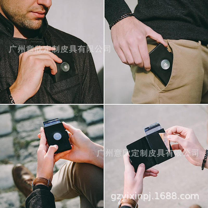Wallet with card slots and AirTag