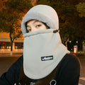 Thin Face Mask Hat Light Gray