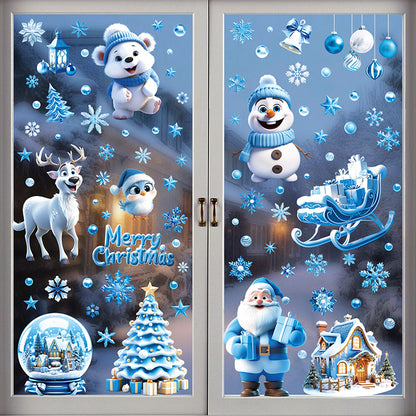 Whimsical snowman designs for window decoration