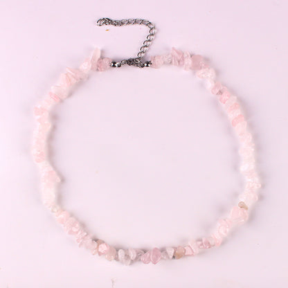 Bohemian natural stone crystal necklace image 1