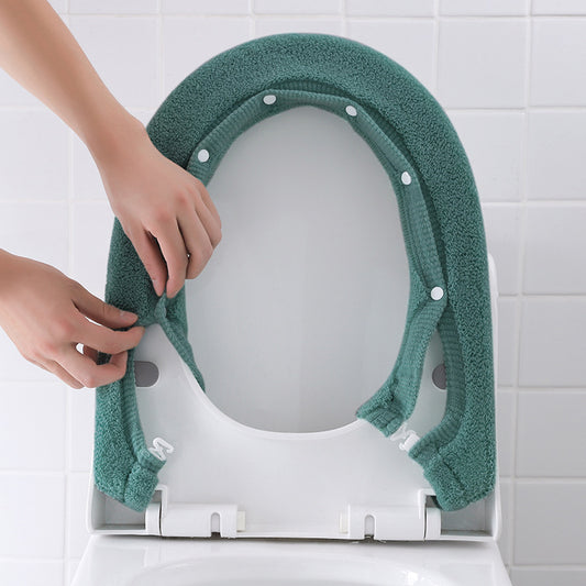 Extra thick toilet seat cover in deep gray