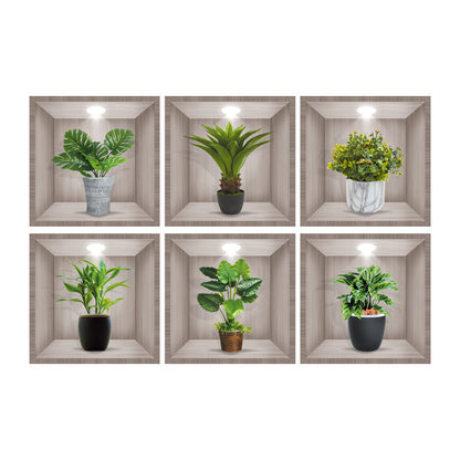 Stylish green plant wall art sticker 5