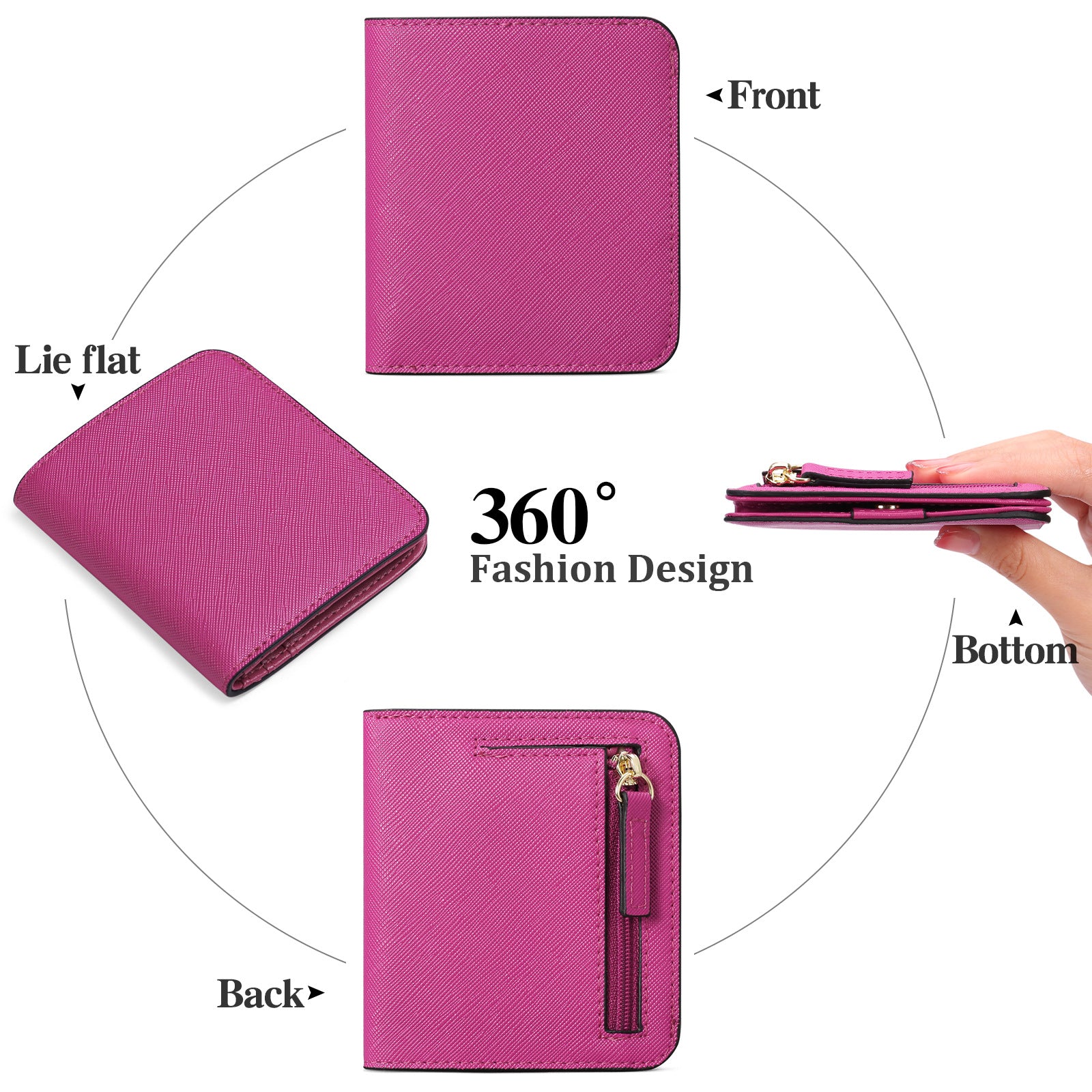 Cherry blossom pink slim wallet