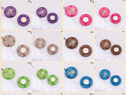 Magnetic button for curtains and shirts