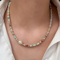 Floral Round Necklace [Shoushan Stone]