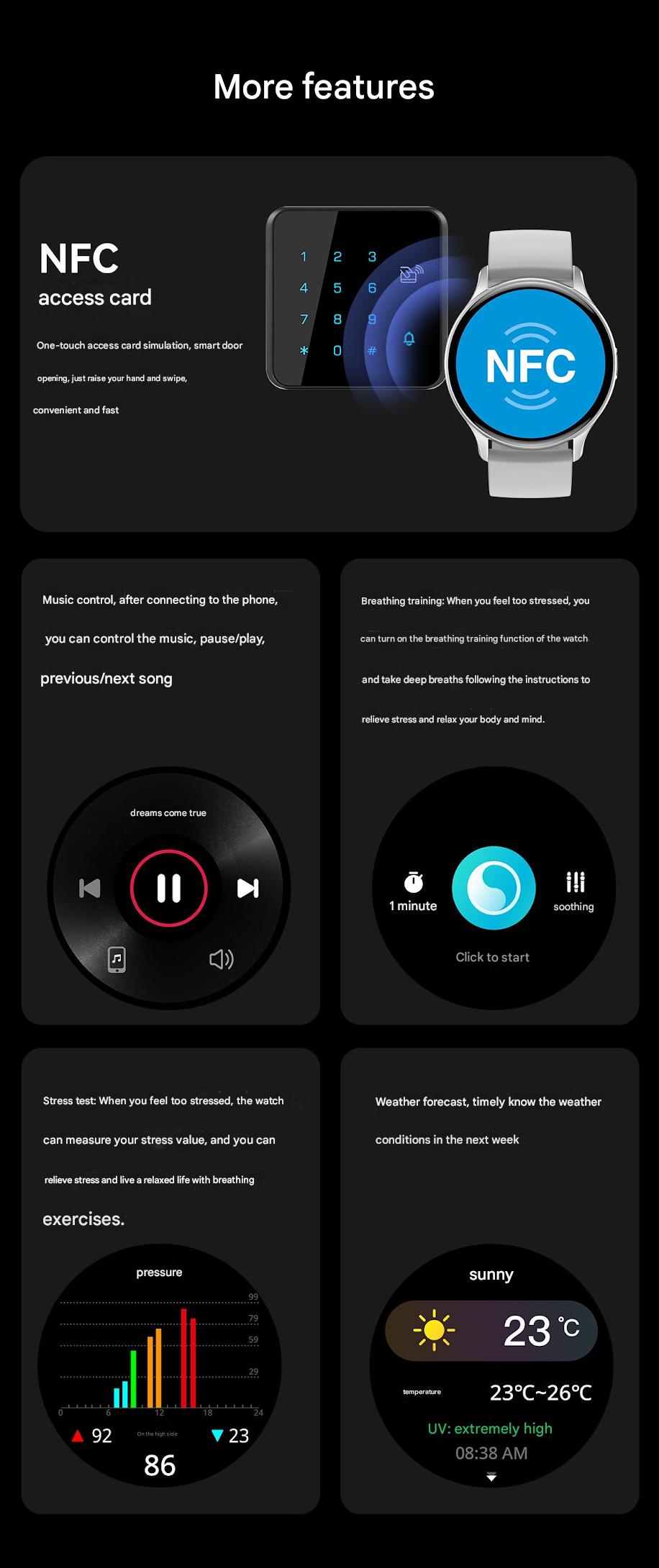 HK89 Smartwatch Waterproof Design
