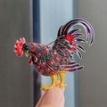 Rooster Brooch - Red