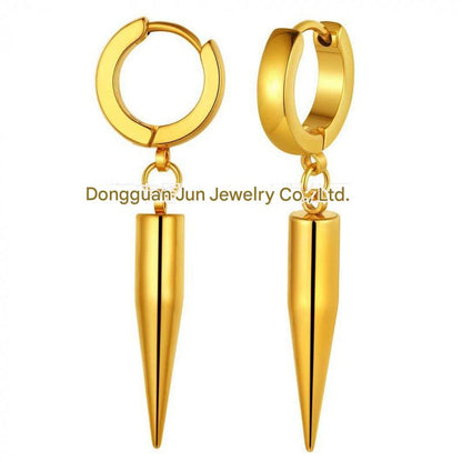 titanium steel vintage round earrings image 1
