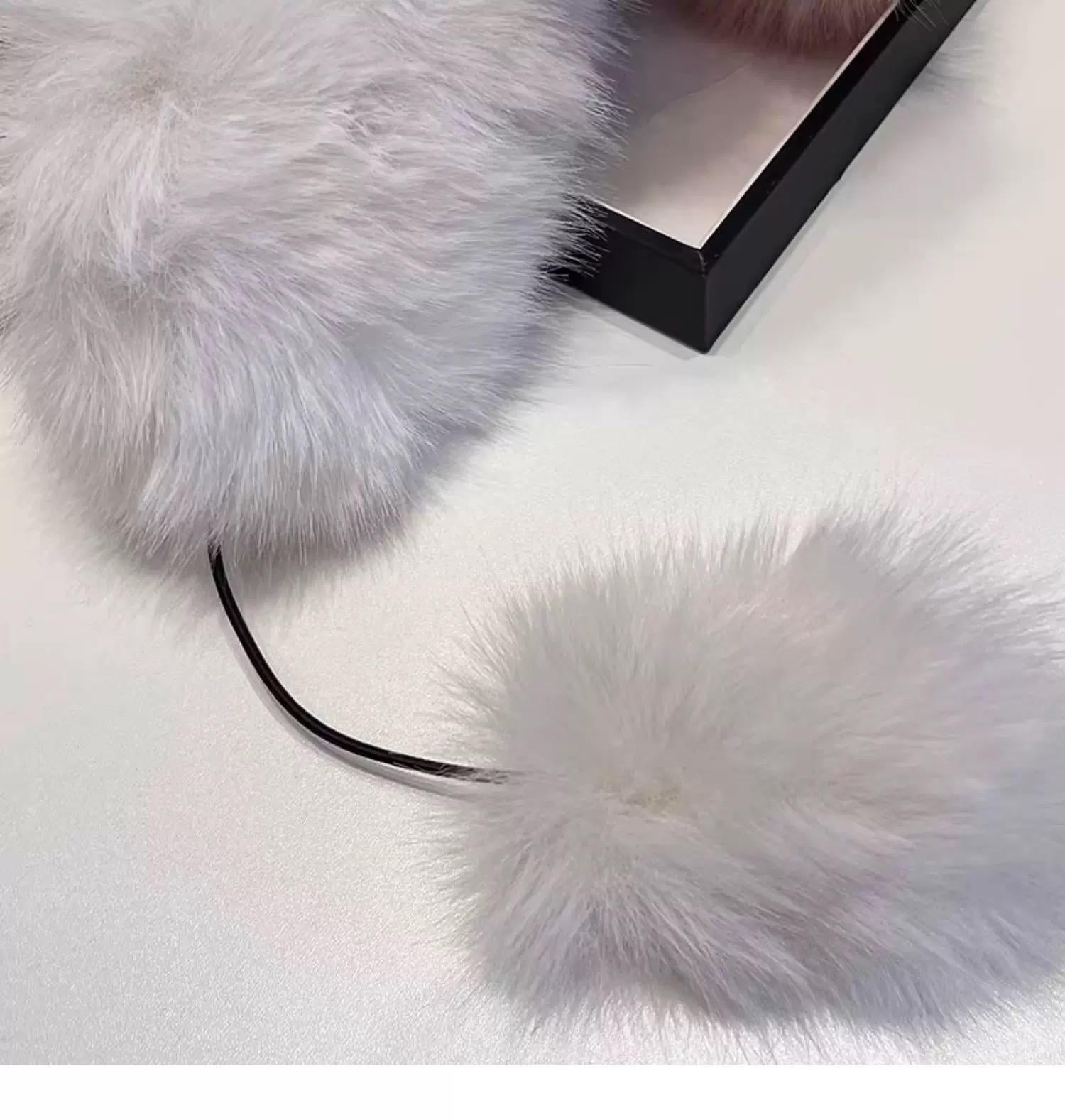 Soft synthetic fur winter hat image 4