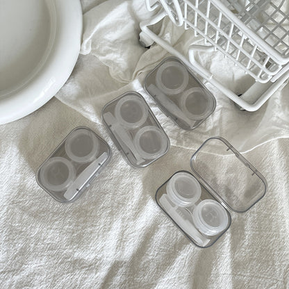 Durable plastic contact lens box for everyday use