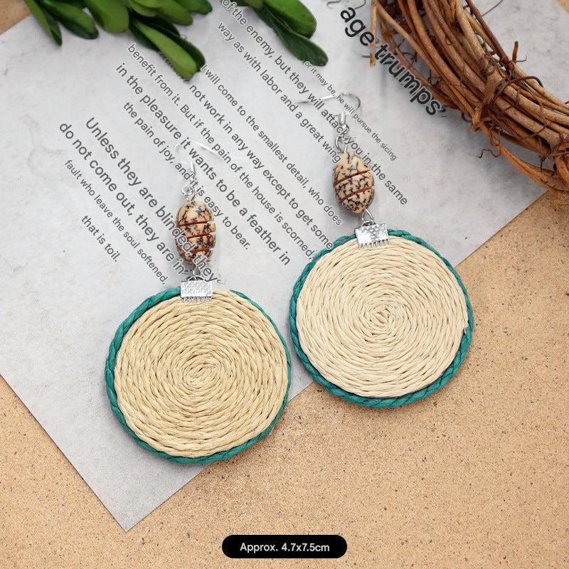 Handcrafted unique woven earrings