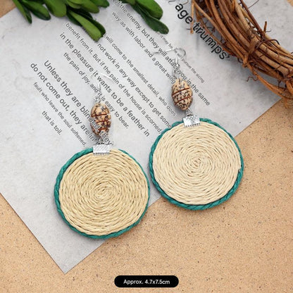 Handcrafted unique woven earrings