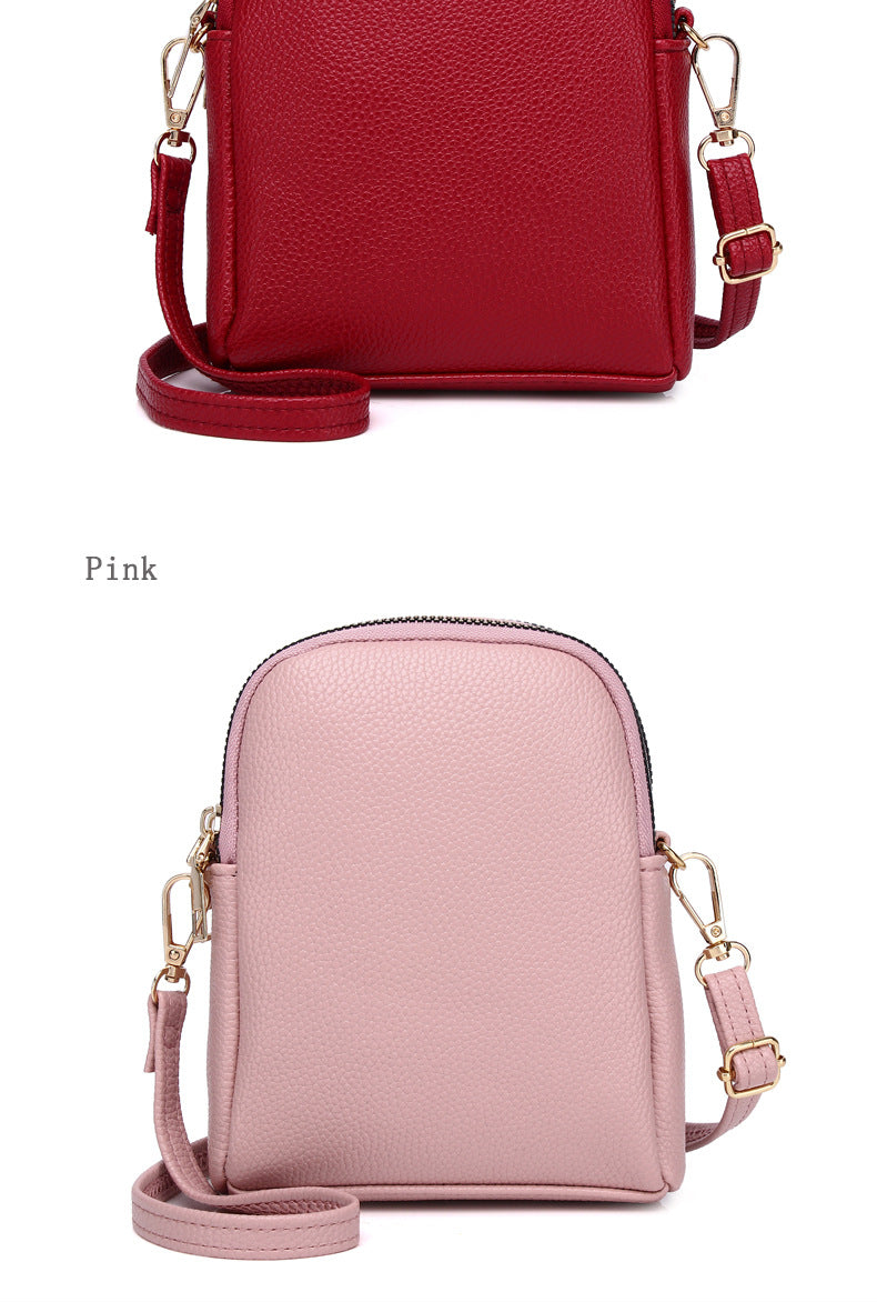 Chic Color-Block Mini Round Bag on a model