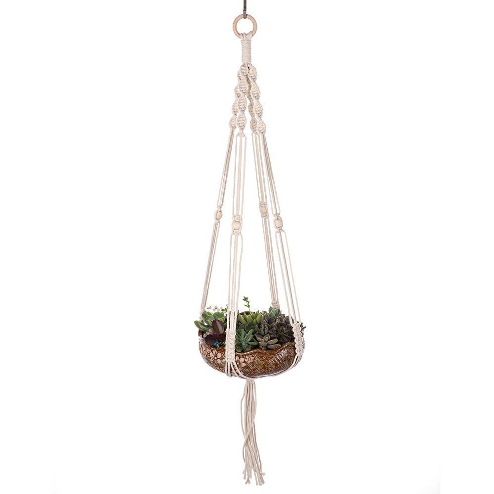 Handcrafted cotton rope plant hanger - image 1