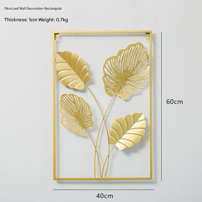 Elegant leaf design wall décor