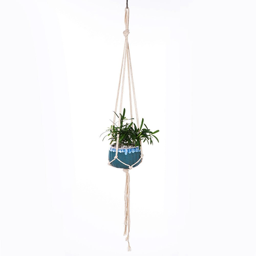 Indoor plant holder made from cotton rope - image 3