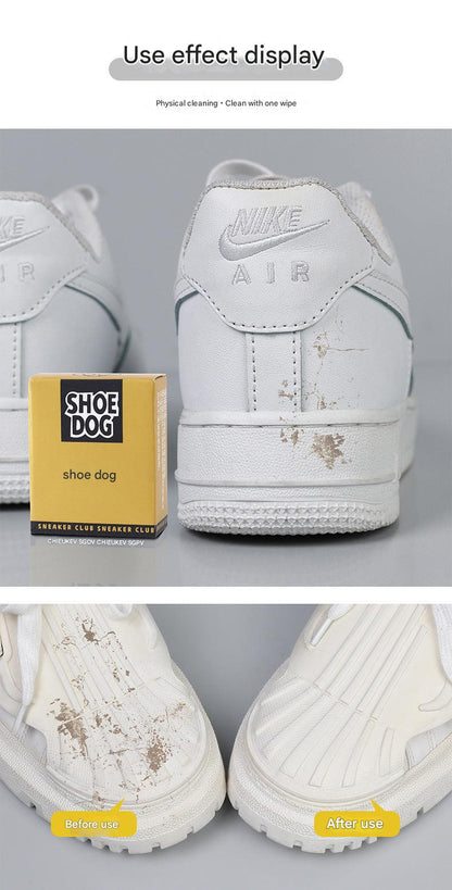 Compact shoe cleaning eraser for white shoes