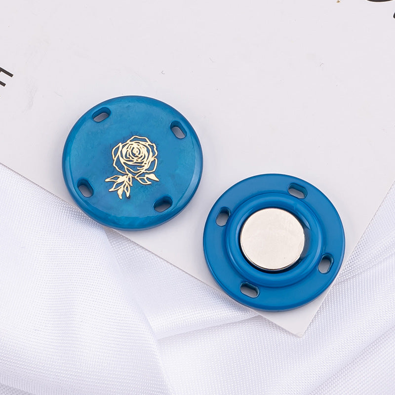 Magnetic button for curtains and shirts