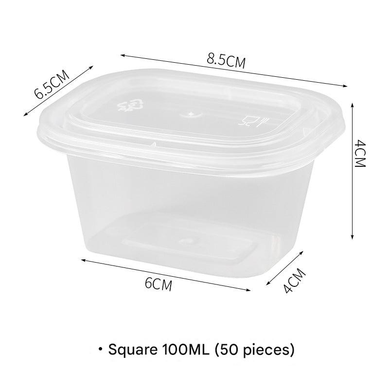 Transparent condiment containers for meal prep