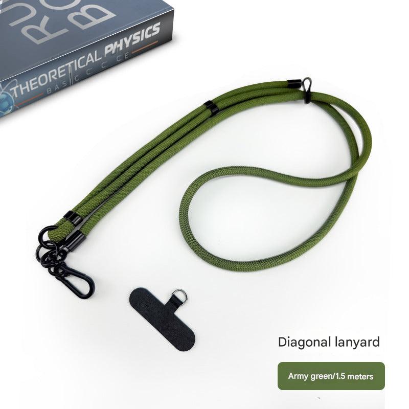 Adjustable woven phone strap in blue
