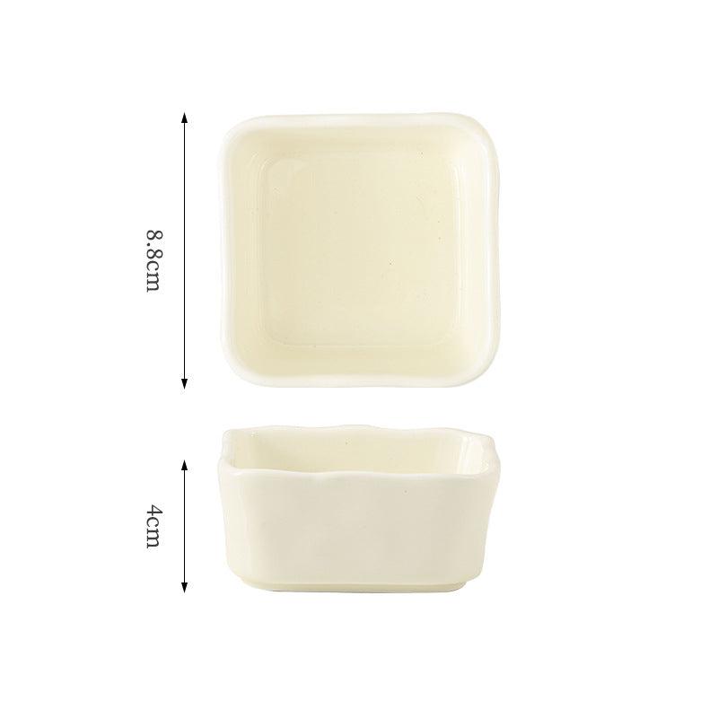 Japanese ceramic divided snack plate with compartments