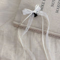Cream White Ribbon Small Hair Clip