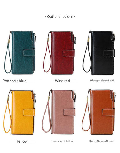 Durable long wallet with RFID protection