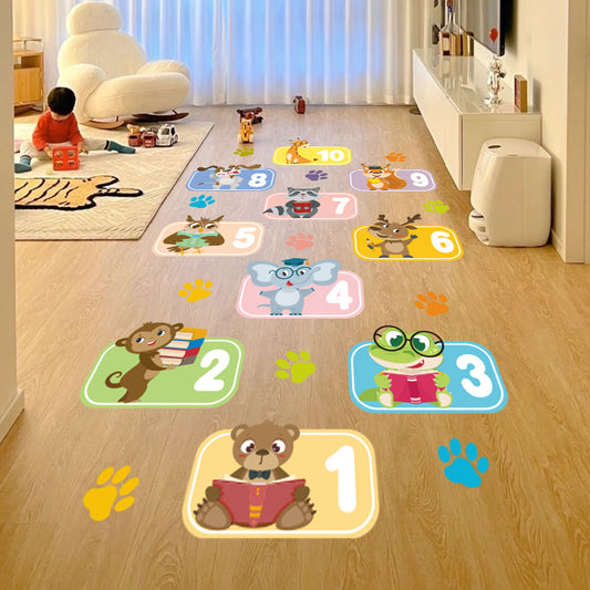 Interactive animal-themed floor sticker for children - image 6