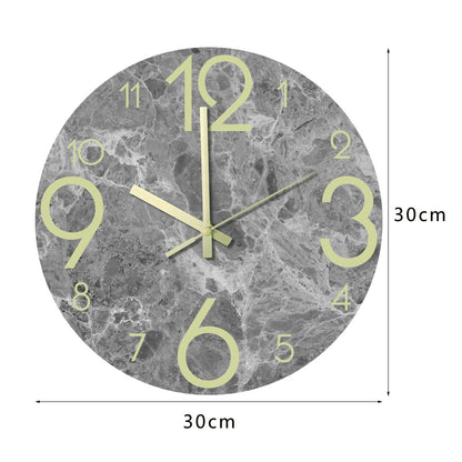 Silent moon phase clock with wooden texture