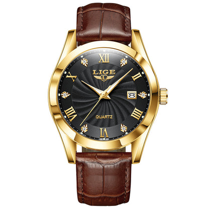 Quartz watch showcasing calendar feature