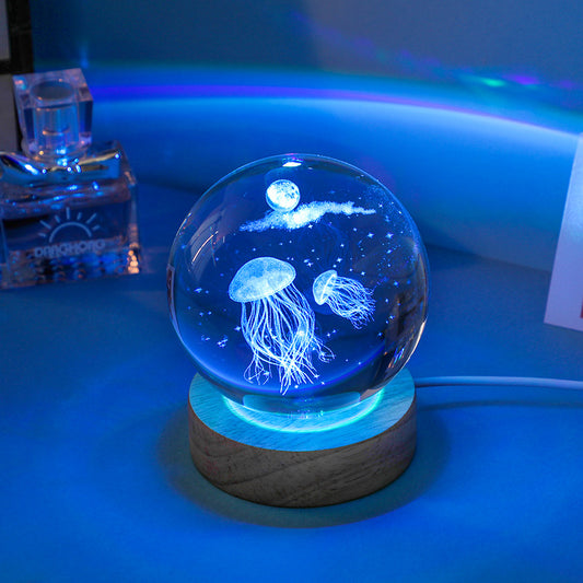 Decorative crystal night light in a bedroom image 6