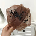 Organza Half Hat Coffee