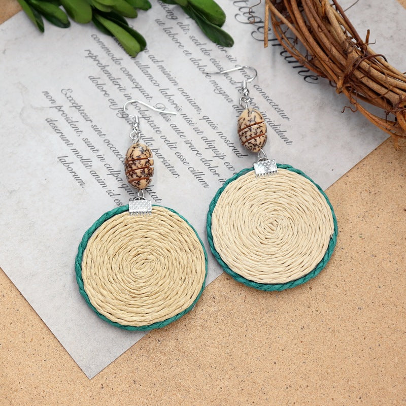 Handcrafted unique woven earrings