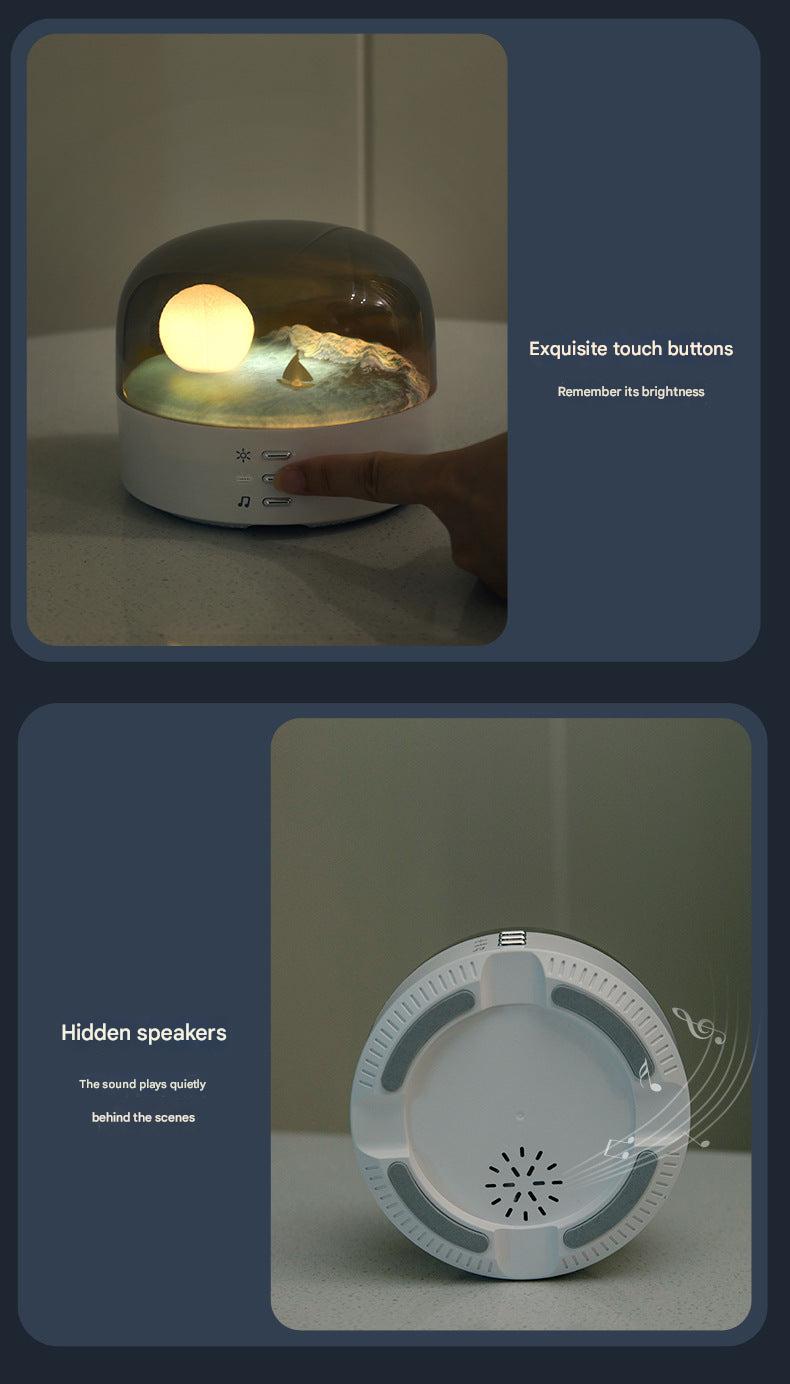Moonlight speaker with geometric design