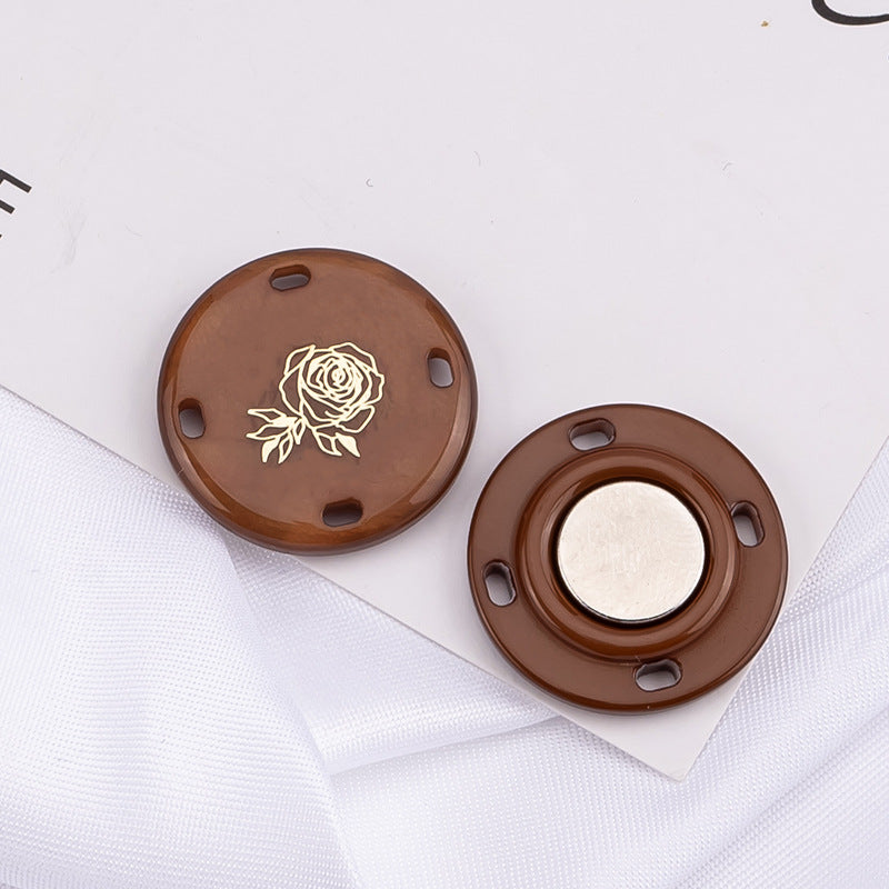Magnetic button for curtains and shirts