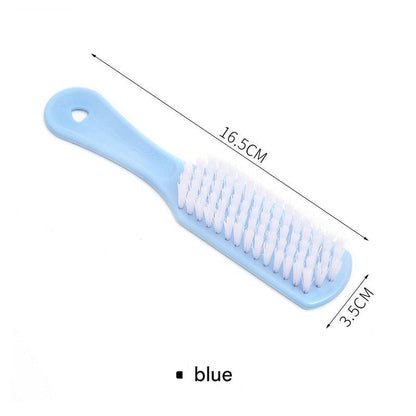 Blue shoe cleaning brush