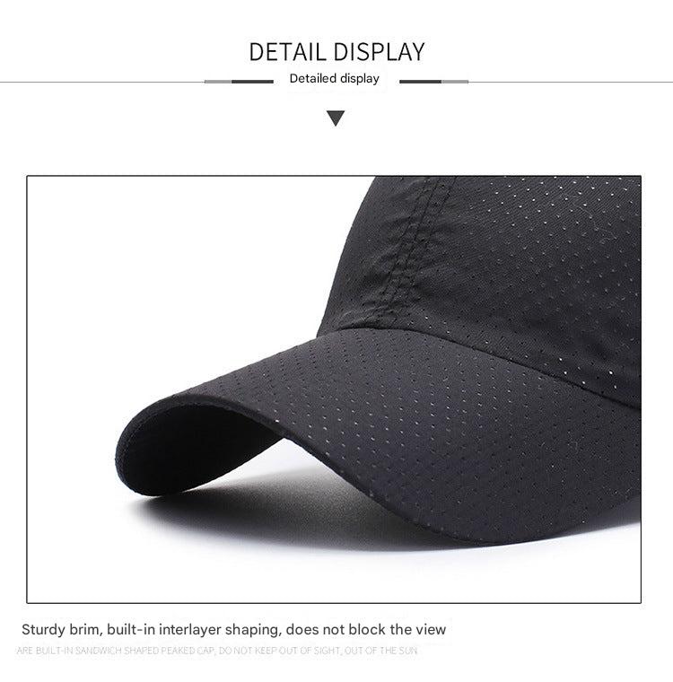 Men's quick-dry baseball cap in light beige