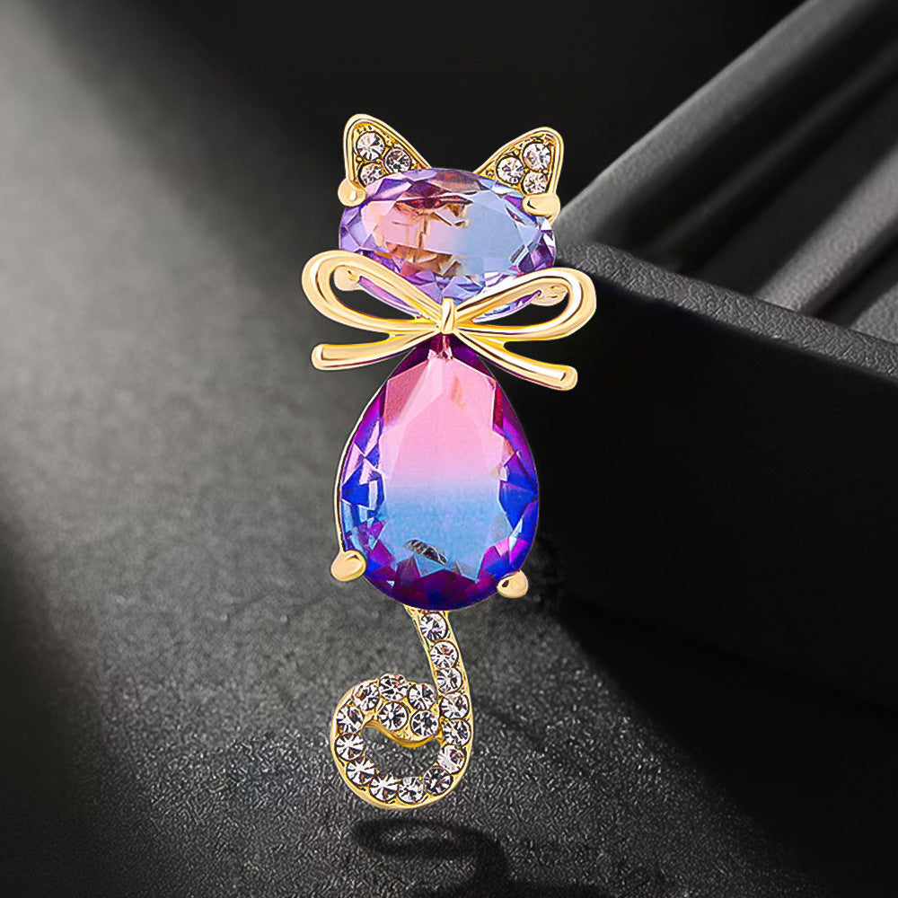 Electroplated cat pin image 8