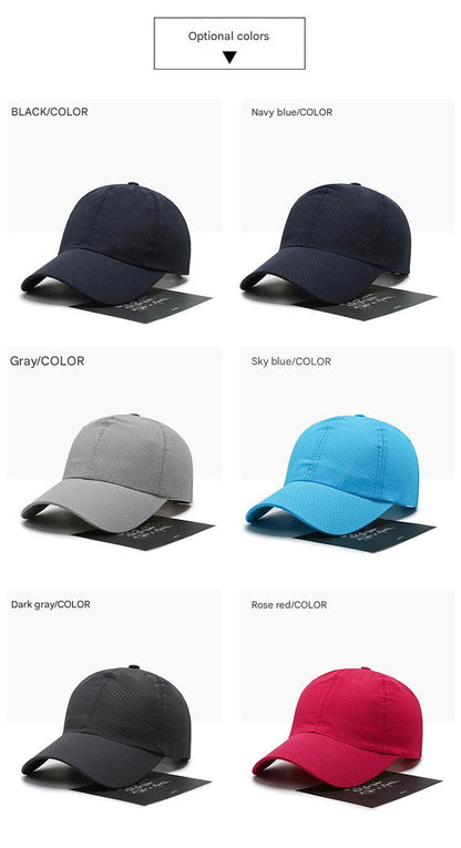 Men's quick-dry baseball cap worn outdoors