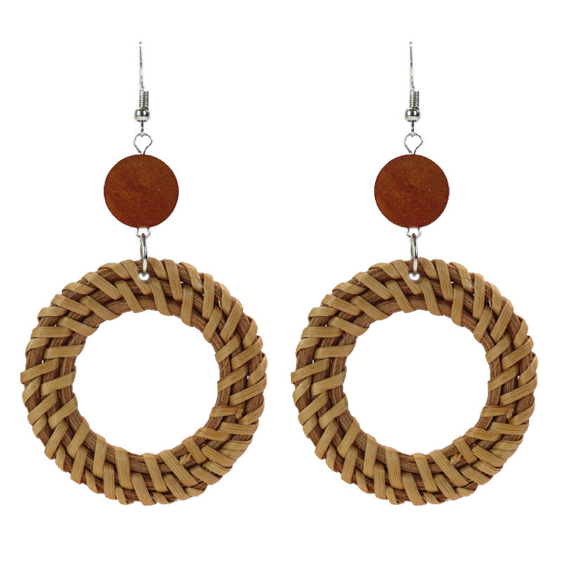 Handcrafted unique woven earrings