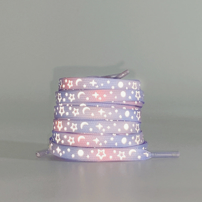 Lifestyle image of reflective shoelaces in action